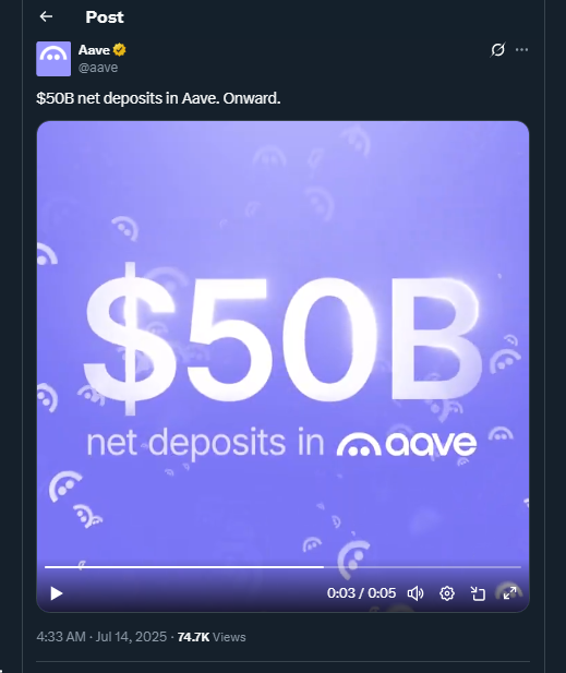 Tweet de aave
