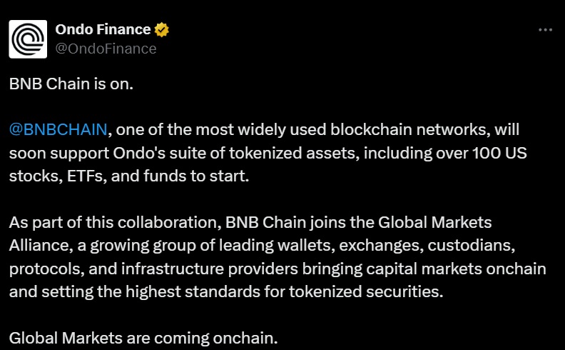bnb chain ondo finance