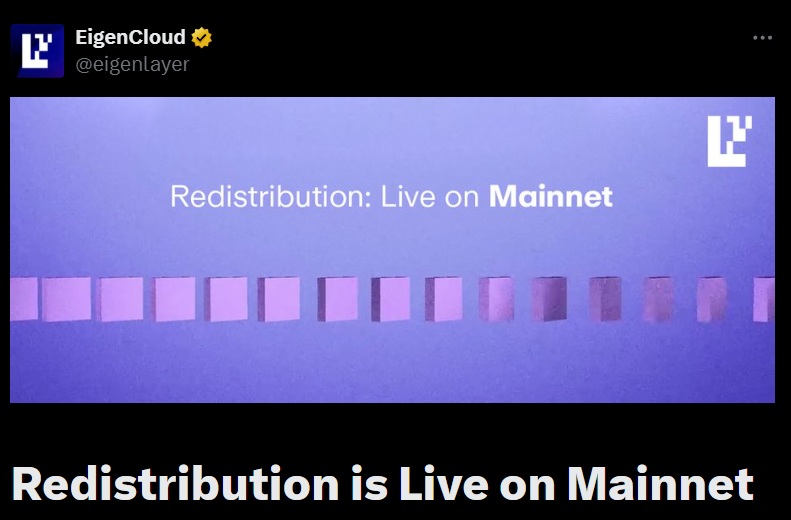 Redistribution eigenlayer