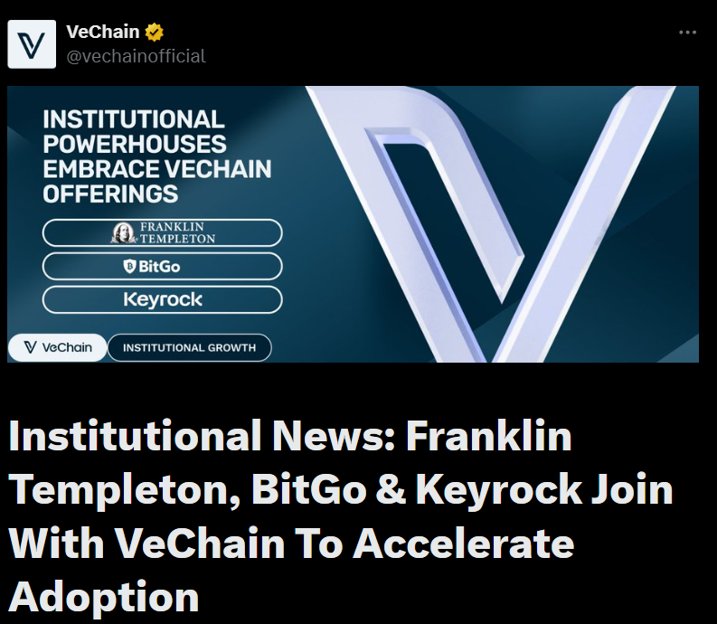 vechain franklin templeton