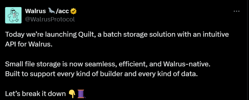 Walrus protocol tweet