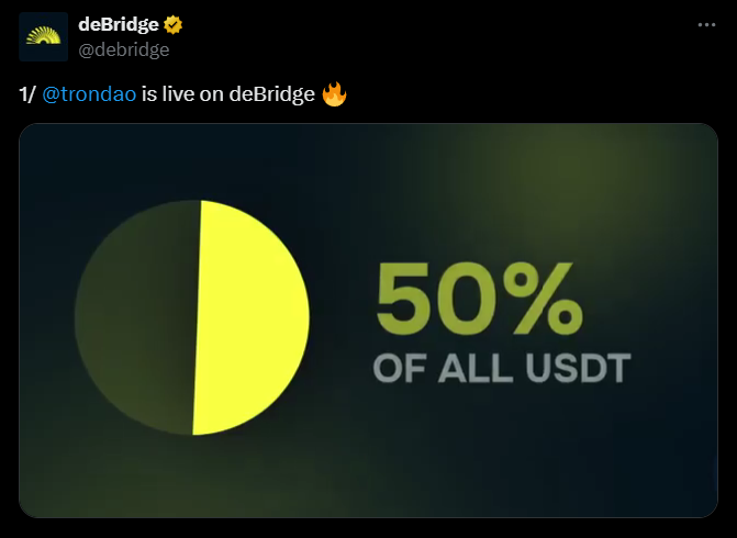 deBrdige tron usdt