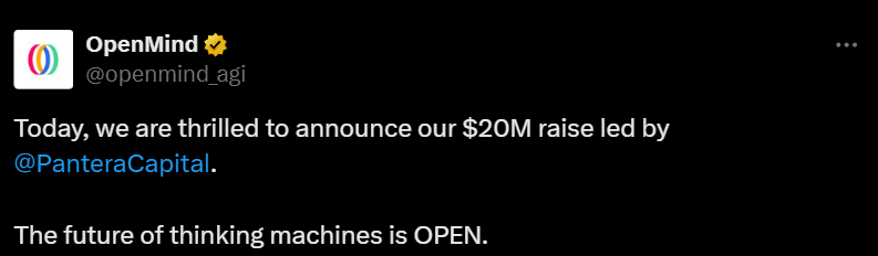 OpenMind tweet