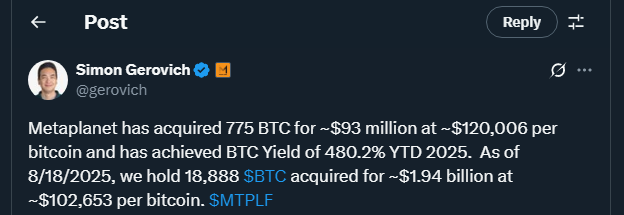 Tweet de gerovich