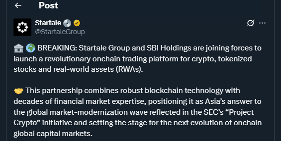 Tweet de StartaleGroup