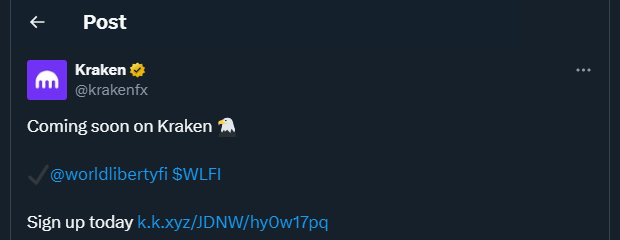 Tweet de krakenfx