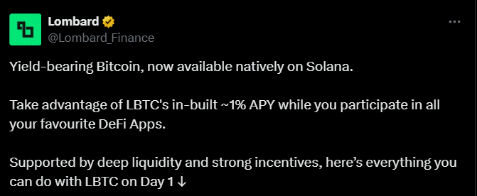 Lombard finance bitcoin solana lbtc