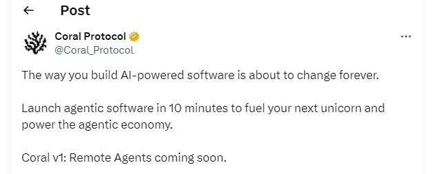 Tweet de Coral_Protocol