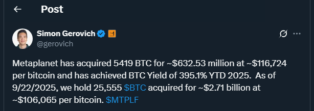 Tweet de gerovich