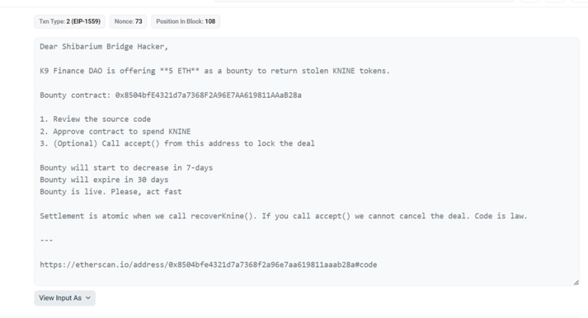 Exploit k9 finance
