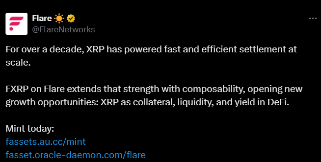 Flare xrp fxrp