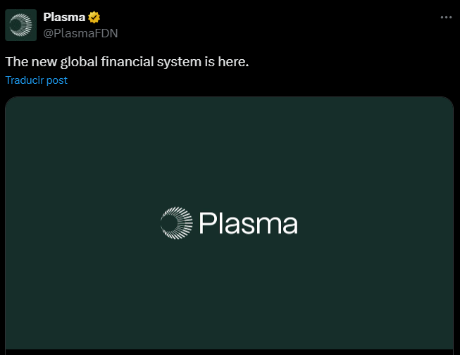 plasma network mainnet tweet