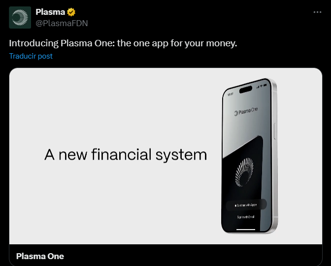 Plasma network stablecoin plasma one