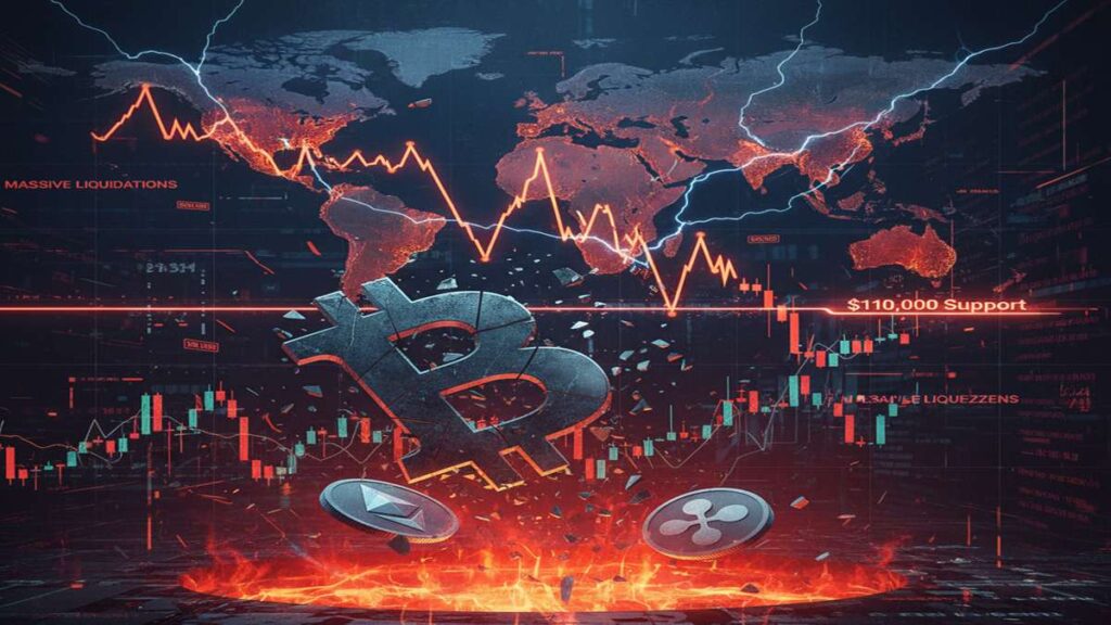 El precio de Bitcoin se ubicó por debajo de los $110,000, arrastrando al resto del mercado.