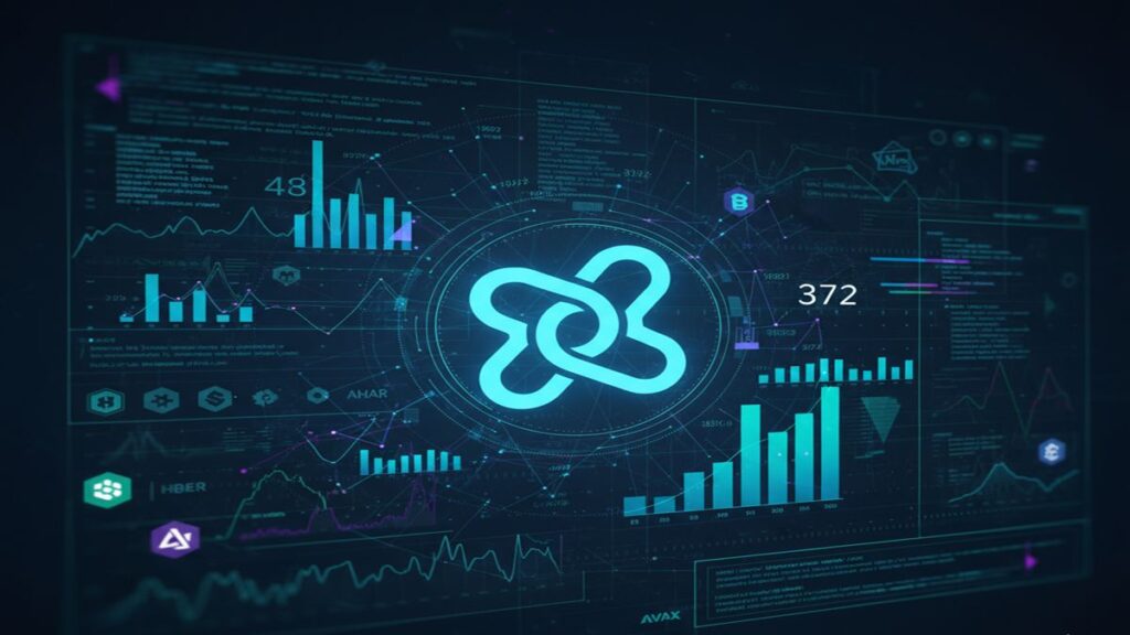 La actividad de desarrollo de Chainlink (LINK) lidera el sector RWA con 372 eventos en GitHub, superando a HBAR y AVAX, según datos de Santiment.