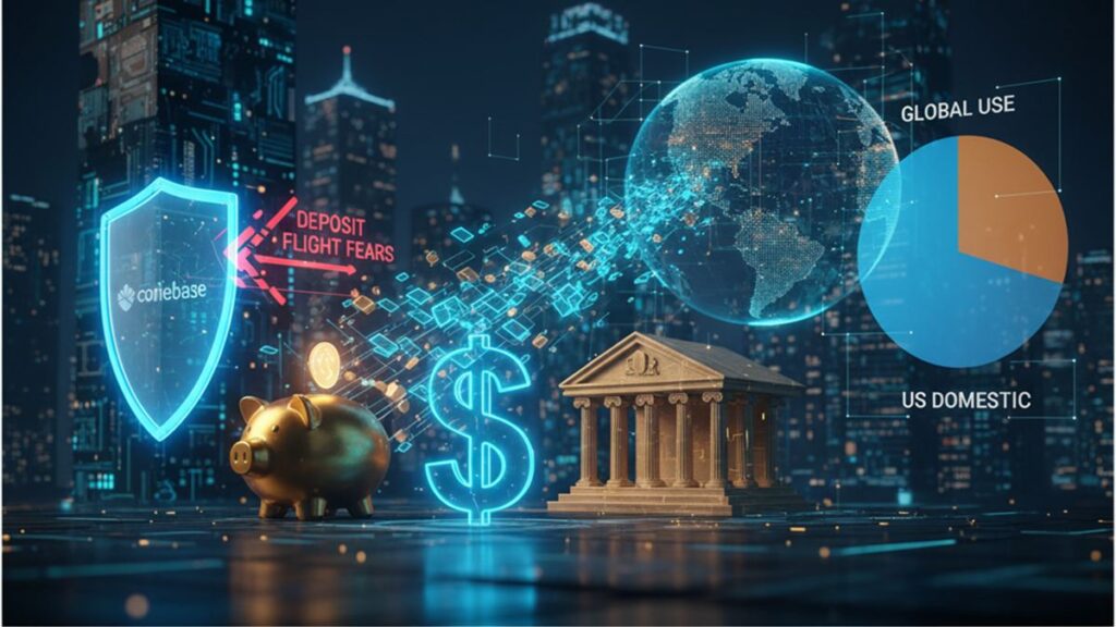 Coinbase refuta la idea de que las stablecoins compitan con las cuentas de ahorro tradicionales.