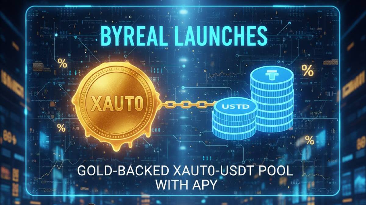 Byreal anunció esta semana en X el lanzamiento de su nuevo pool de liquidez descentralizado que combina XAUt0, un token respaldado en oro, con USDT.