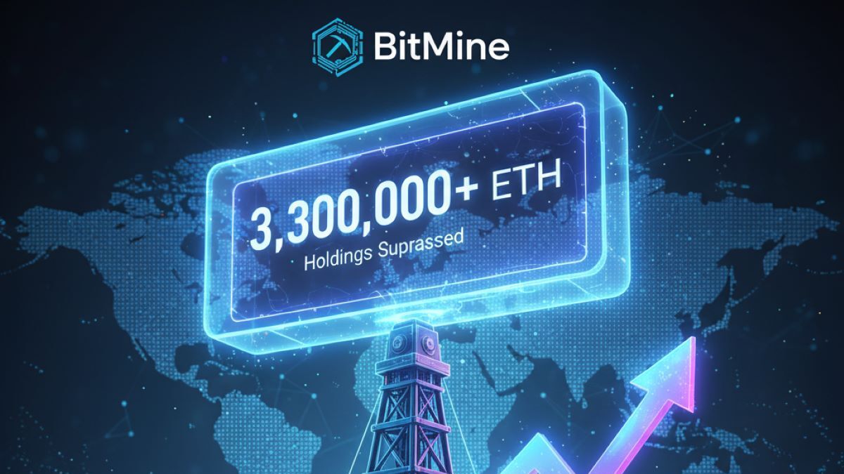 Los holdings de Ethereum de BitMine superan 3.3M ETH, totalizando $13.7B, mientras la compañía apunta al 5% del suministro circulante en un contexto macro alcista.