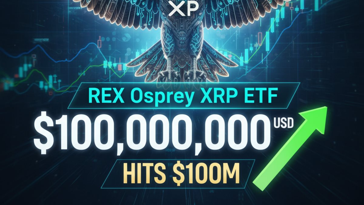 El REX Osprey XRP ETF alcanzó hoy un hito importante, superando los $100 millones en activos bajo gestión (AUM)