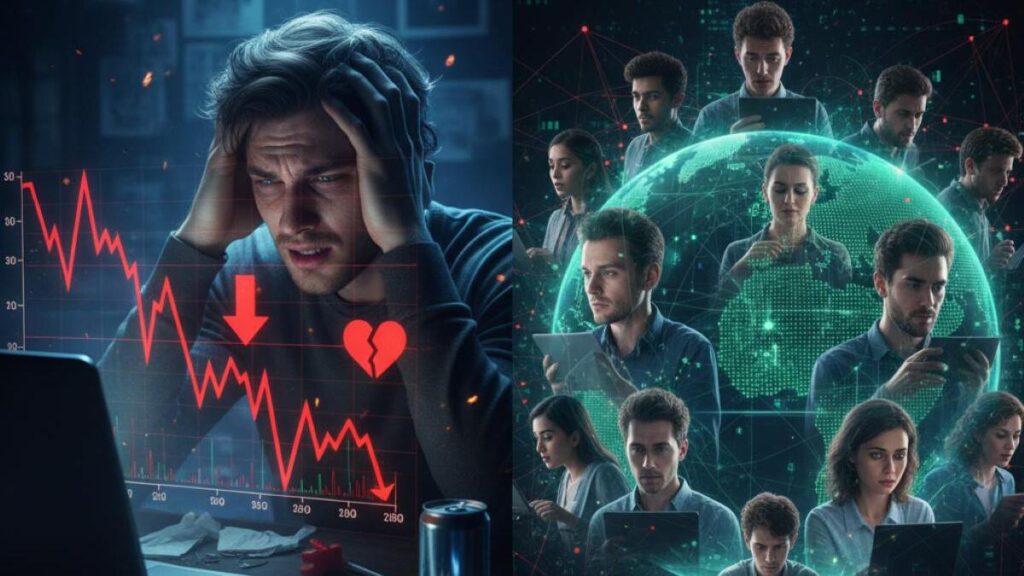 El comercio de criptomonedas afecta la salud mental a nivel global, causando estrés, ansiedad, problemas de sueño y repercusiones sociales para los traders.