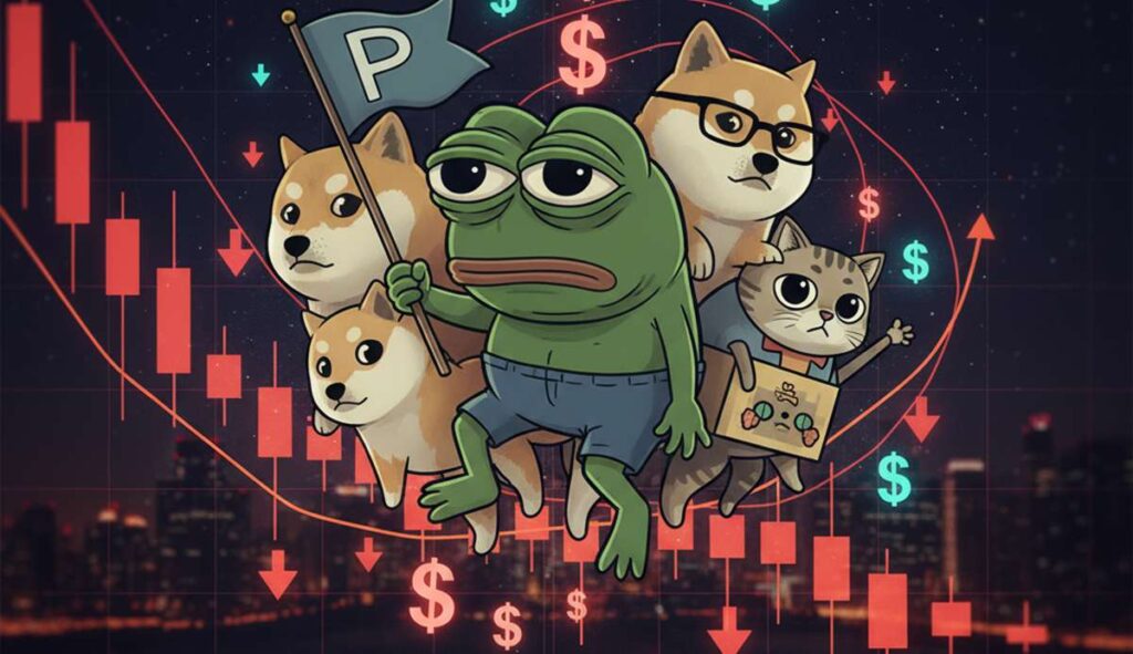 PEPE registró una caída de casi el 2% el 27 de octubre, reflejando una debilidad general en el sector de las memecoins.