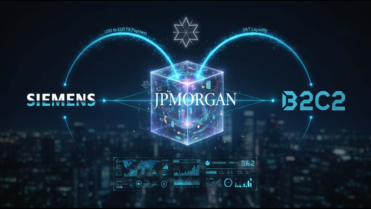 B2C2, creador del mercado de criptomonedas e industrias Siemens, utilizan Kinexys, la red blockchain de JPMorgan, para mejorar sus operaciones financieras