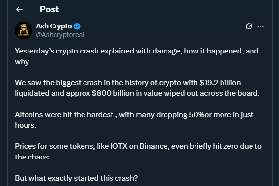 Tweet de Ashcryptoreal