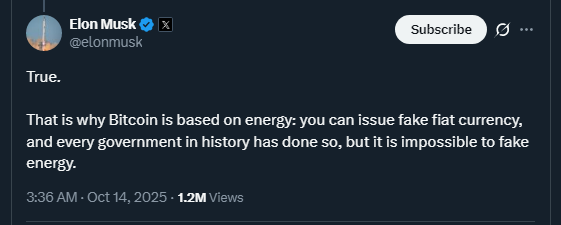 Tweet de elonmusk