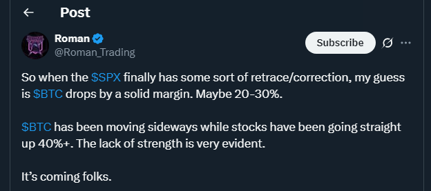 Tweet de Roman_Trading