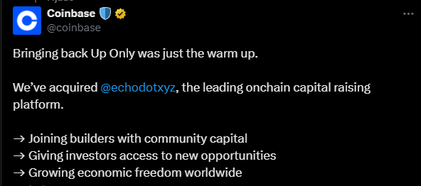 Coinbase echo 