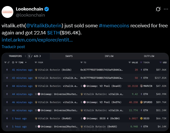 vitalik buterin memecoins