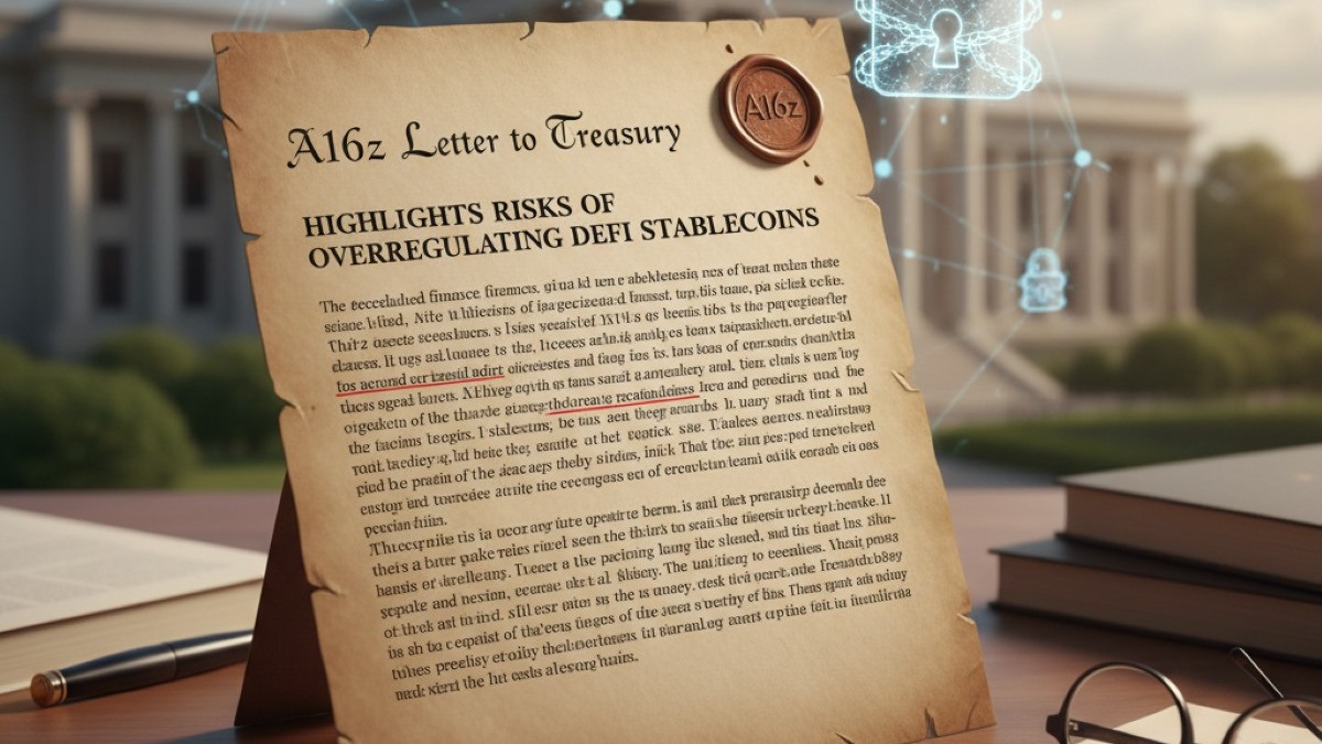 a16z envió una carta al Departamento del Tesoro de Estados Unidos