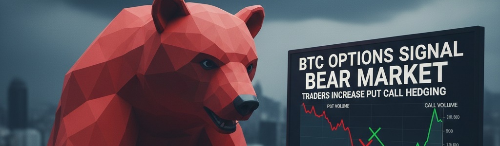 Las opciones de BTC muestran aumento de cobertura put-call, señalando posible mercado bajista a corto plazo.