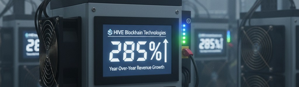 HIVE reporta $180 millones en ingresos del Q3, un aumento del 285% interanual.
