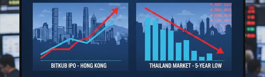 Bitkub prepara una OPI en Hong Kong para expandirse más allá de un mercado tailandés en retroceso.