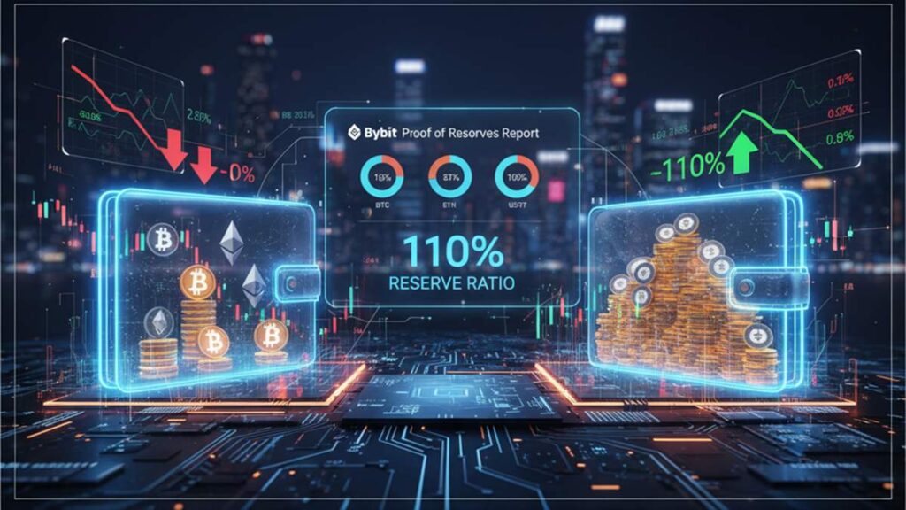 Las tenencias de Bitcoin en Bybit cayeron un 3.13% y las de Ethereum un 5% en el último mes.