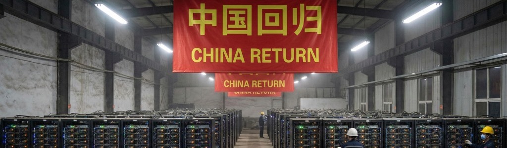 China recupera el tercer lugar en la minería global de Bitcoin, con 14% de la capacidad total.