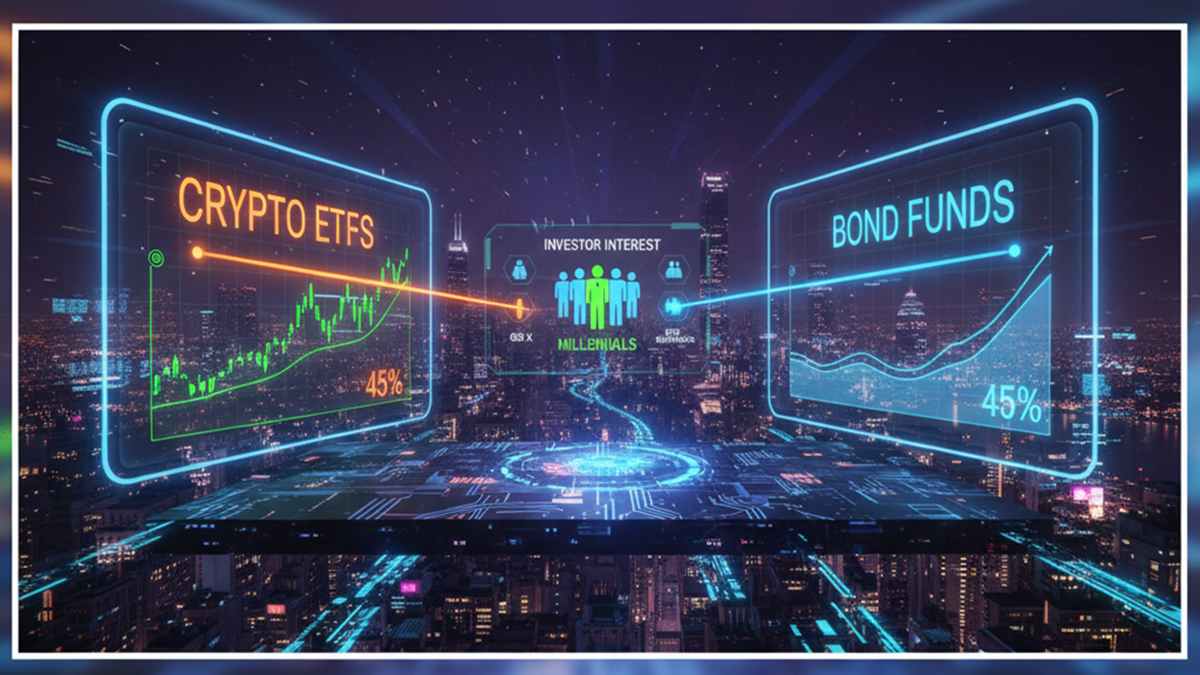 Datos de Schwab revelan que el interés inversor en ETFs de cripto (45%) iguala al de bonos. Los Millennials lideran la demanda, pese a la brecha de AUM.