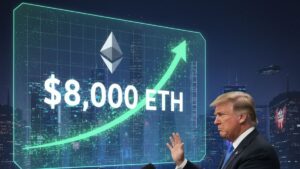 Eric Trump aclaró hoy en su cuenta oficial de X que no respalda la proyección de que Ethereum alcanzaría los $8,000
