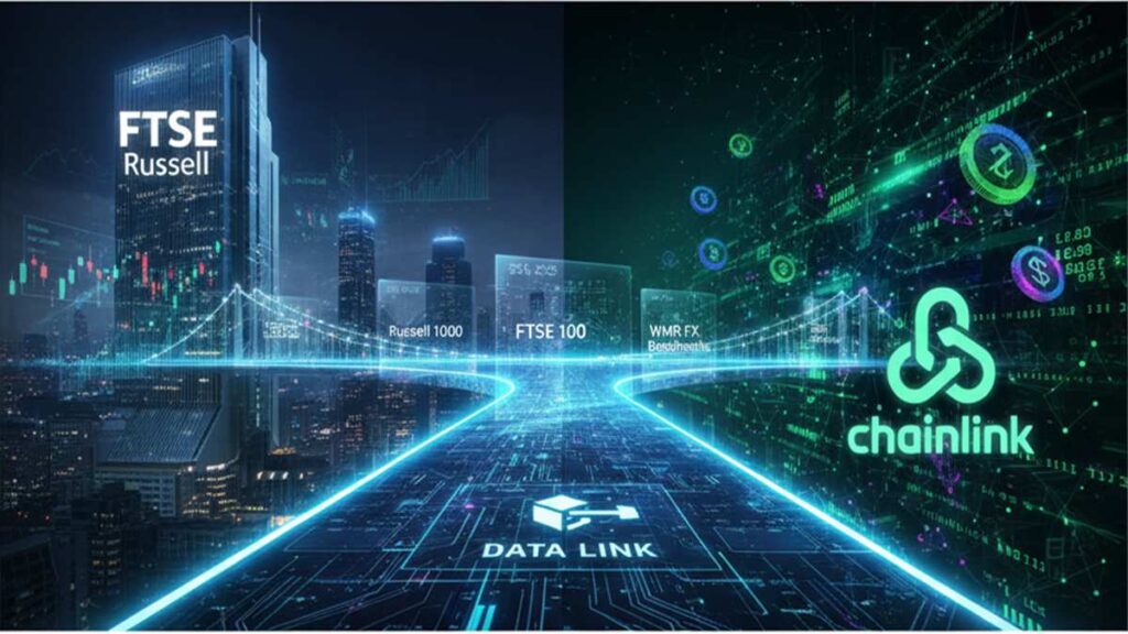 FTSE Russell se asocia con Chainlink para llevar sus índices globales ($18T) a más de 40 blockchains a través de DataLink, impulsando la tokenización.