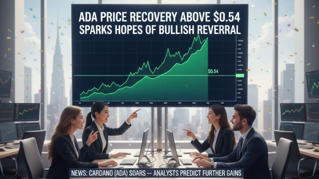 Cardano recupera $0.54 con aumento del volumen, señalando renovado impulso y señales técnicas alcistas en medio de mejoras del ecosistema.