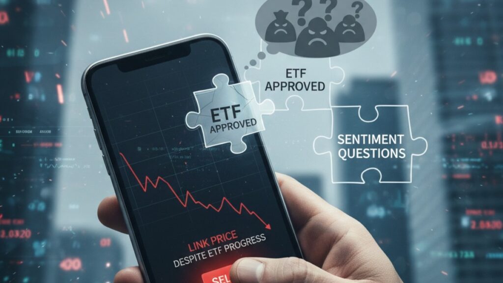 Los holders de LINK siguen vendiendo pese al progreso del ETF de Bitwise y la acumulación de ballenas.