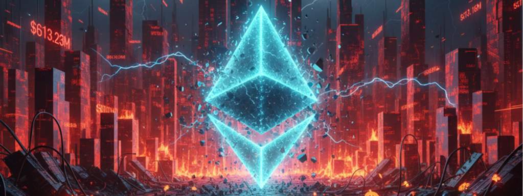Las liquidaciones en el mercado cripto superan los $613 millones tras caer Ethereum de $3.400