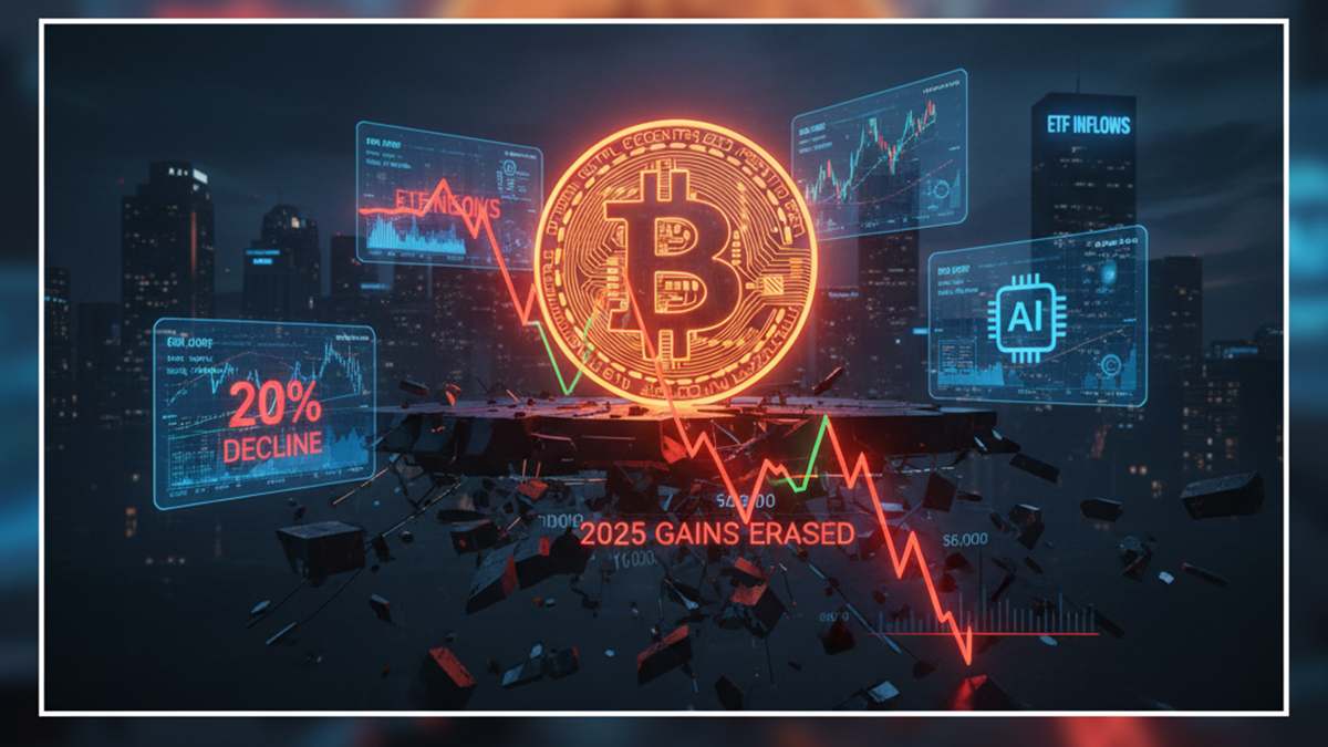 La corrección del mercado cripto elimina casi todas las ganancias de 2025