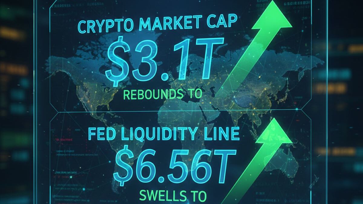 La capitalización cripto rebota a $3,1T mientras traders monitorean la hoja de balance de $6,56T de la Fed y holders de Bitcoin salen de max-pain.