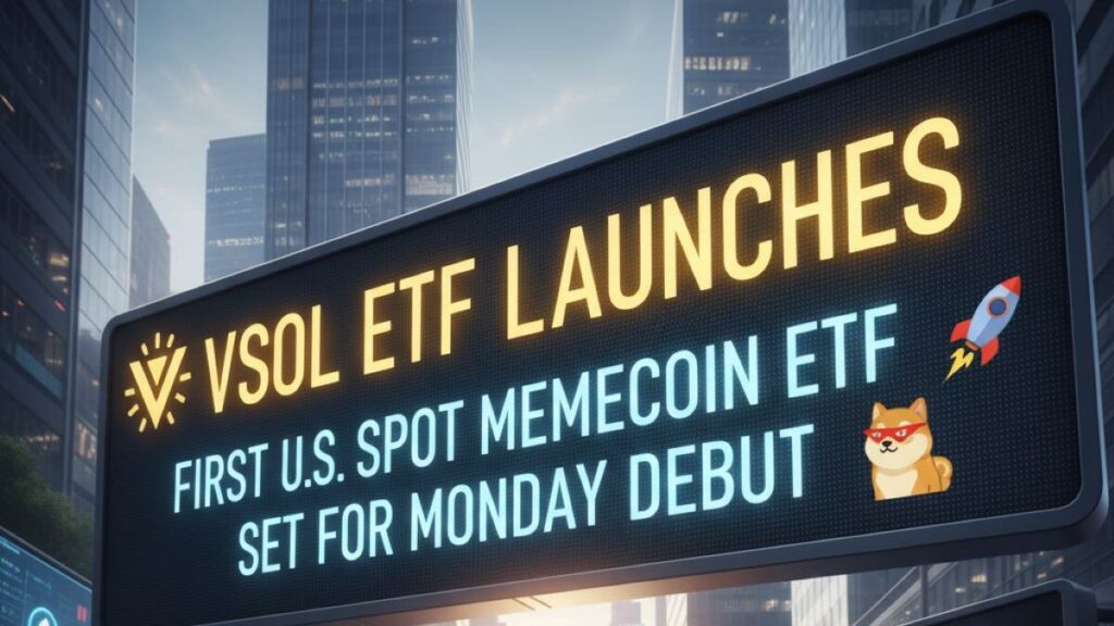 VanEck lanza el ETF VSOL mientras EE. UU. prepara el debut del primer ETF spot de memecoins, redefiniendo las opciones de inversión cripto.