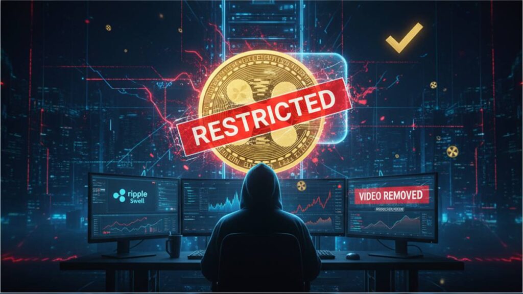 El creador Oscar Ramos denuncia la censura de un video XRP en YouTube sobre Ripple Swell. La plataforma elimina el strike tras la queja pública.