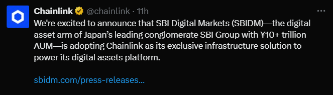 Chainlink SBI Digital Markets