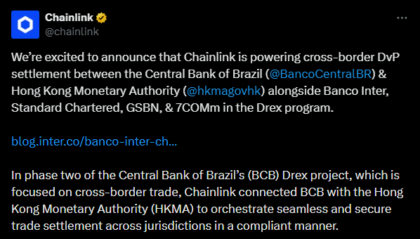 chainlink tweet