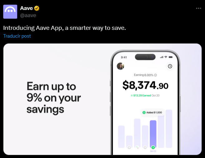 AAVE APP TWEET